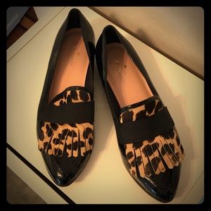 Kate spade patent leather and cheetah flats